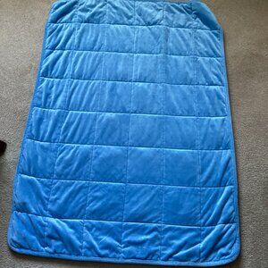 Small Blue Soft Kids Children's Weighted Plush Blanket 4 lb. Girls Boys Bedding